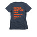 Repro Justice is a Human Right, a Midnight Navy Women's Slim Fit Tee (back-view)