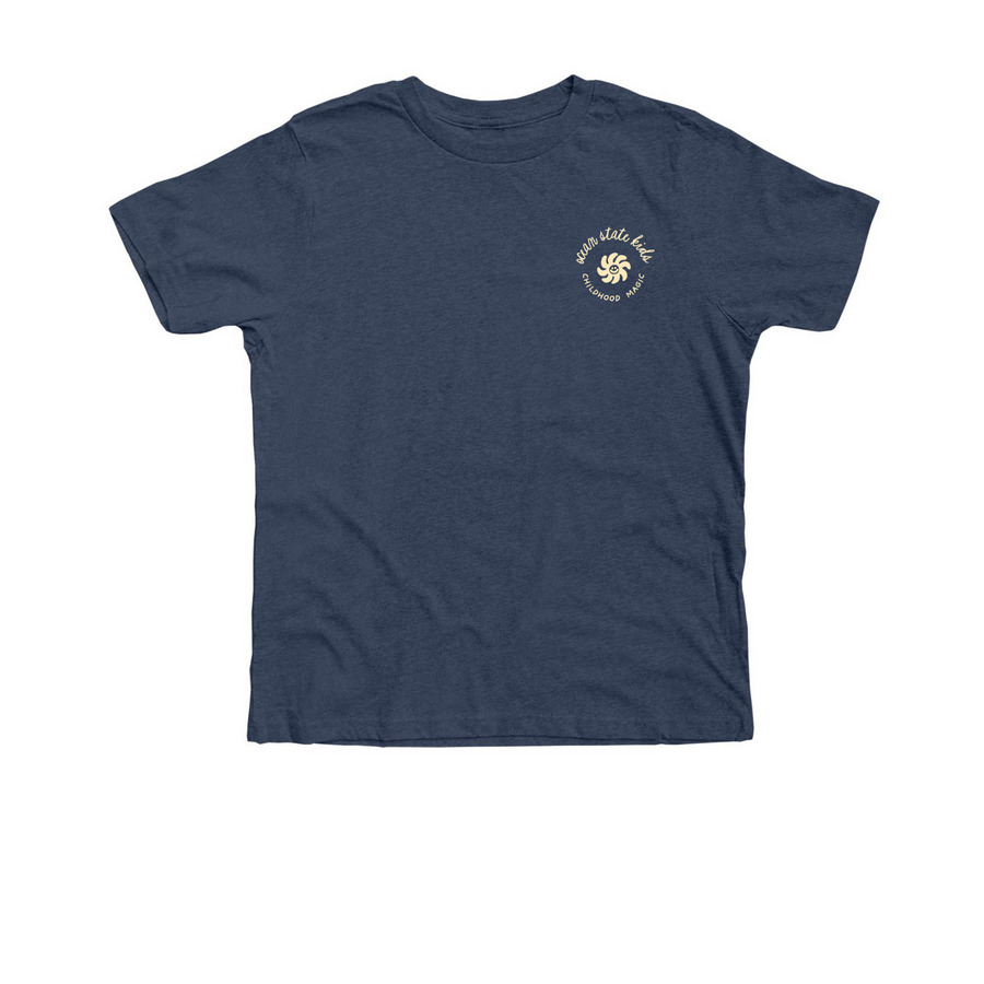 I WANT TO BE A KID Adult & Youth Shirts, a Heather Navy Premium Youth Tee