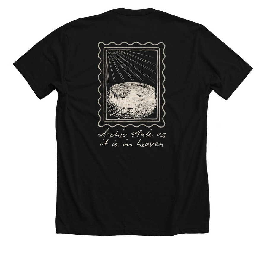 Black Stamp Collection, a Solid Black Blend Premium Unisex Tee (back-view)
