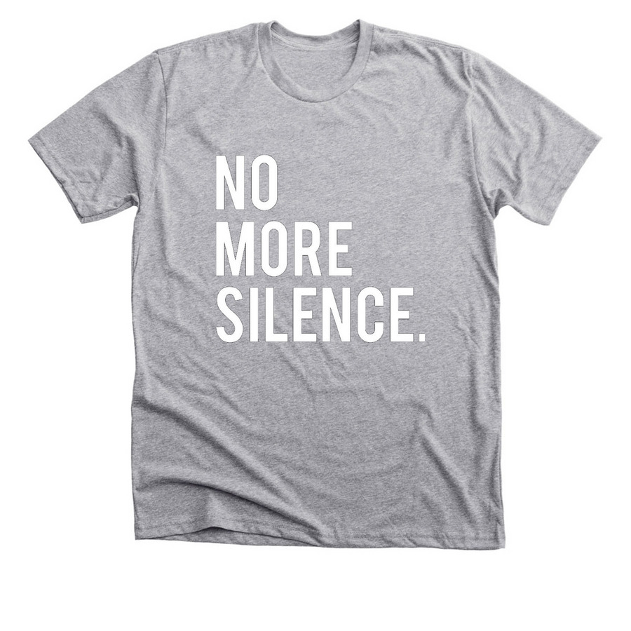 NO MORE SILENCE, a Athletic Heather Premium Unisex Tee