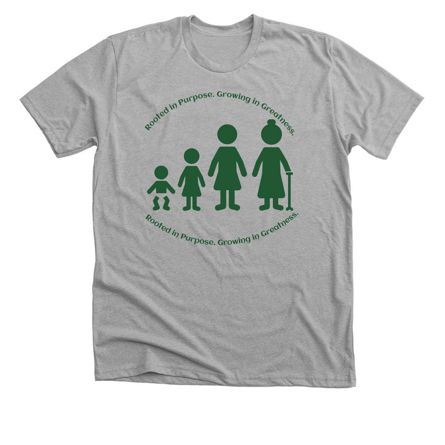 Rooted, a Athletic Heather Premium Unisex Tee