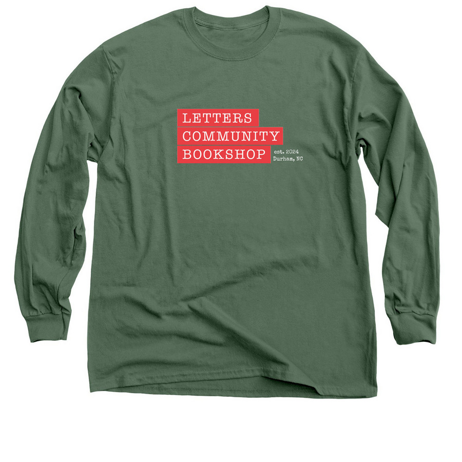 Letters Logo Tee, a Military Green Classic Long Sleeve Tee