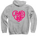 CFU "Hearted" Hot pink, a Sport Grey Pullover Hoodie (back-view)