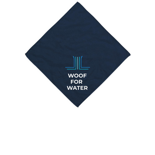 Woof For Water Bandana, a Navy Cotton Bandana