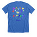 BainybT1D Breakthrough T1D Team T-shirt, a Heather True Royal Premium Unisex Tee (back-view)
