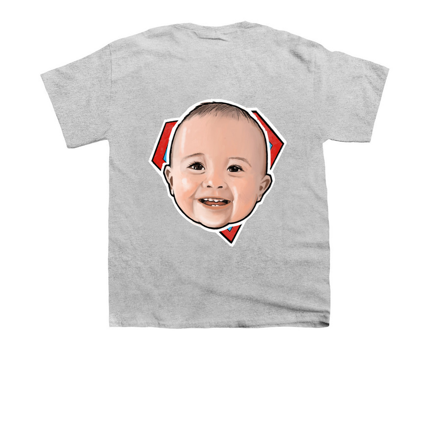 Super Sevy: Brave Brain Tumor Fight, a Sport Grey Youth Unisex Tee (back-view)