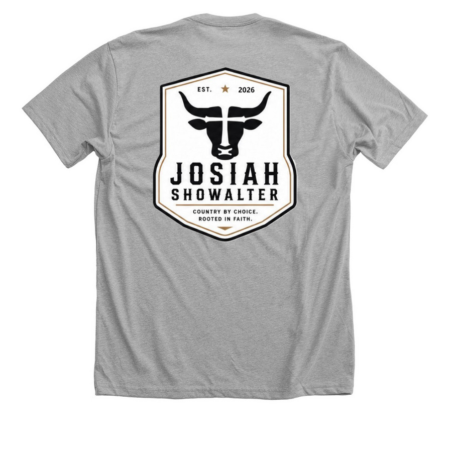 Josiah Showalter | ZUGU Records, a Athletic Heather Premium Unisex Tee (back-view)