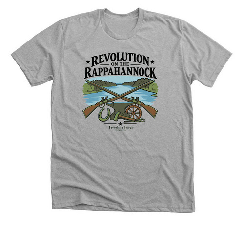 Revolution on the Rappahannock t-shirts, a Athletic Heather Premium Unisex Tee