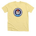 PS5 logo, a Heather Yellow Gold Premium Unisex Tee