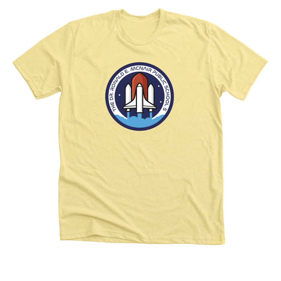 PS5 logo, a Heather Yellow Gold Premium Unisex Tee