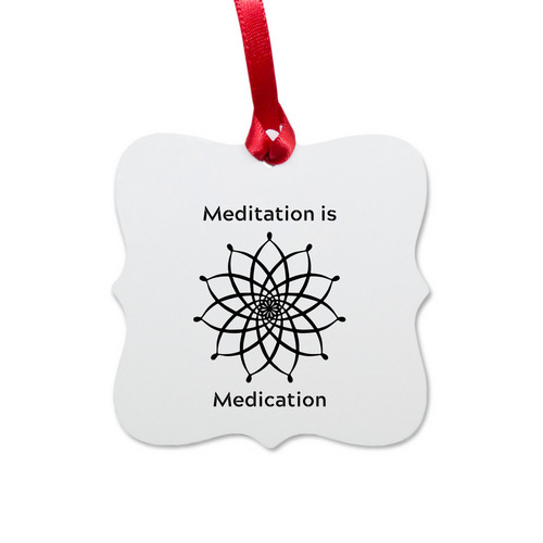 Ornament or Little Hanging Fun, a White Aluminum Square Ornament