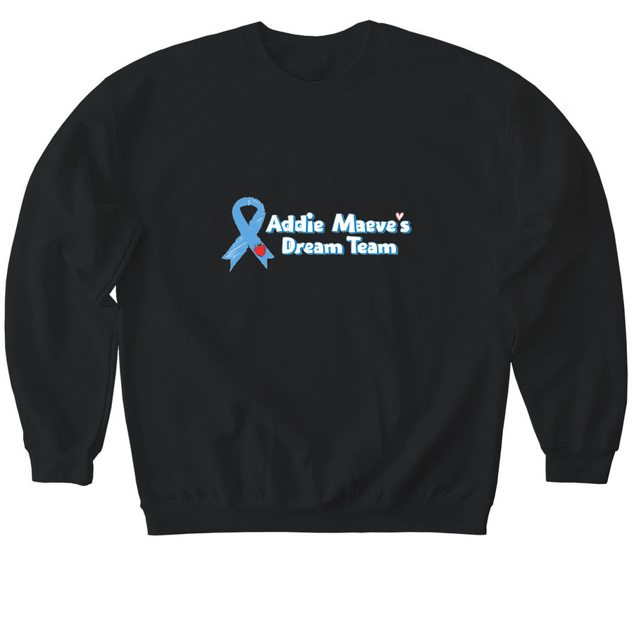 Addie Maeve's Dream Team, a Black Softstyle Crewneck Sweatshirt