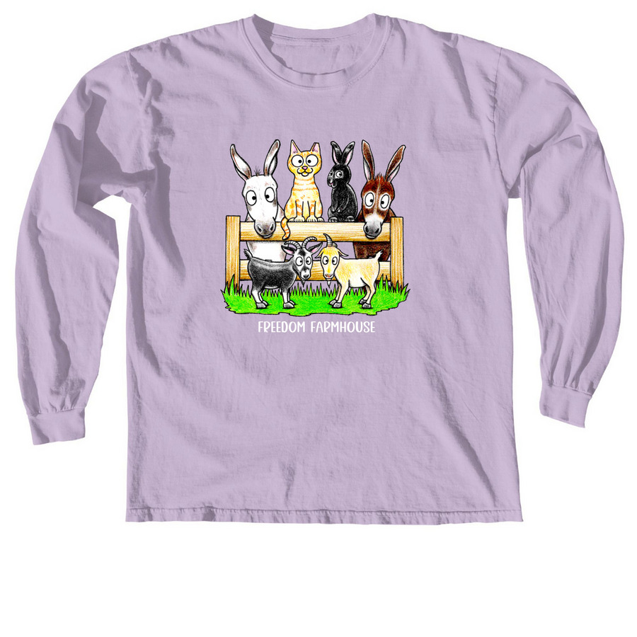 Farm Friends, a Orchid Comfort Colors Long Sleeve Tee