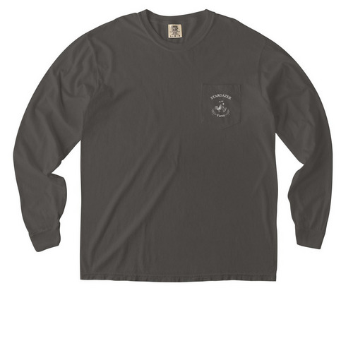Stargazer Farm Long Sleeve T, a Pepper Comfort Colors Long Sleeve Pocket Tee