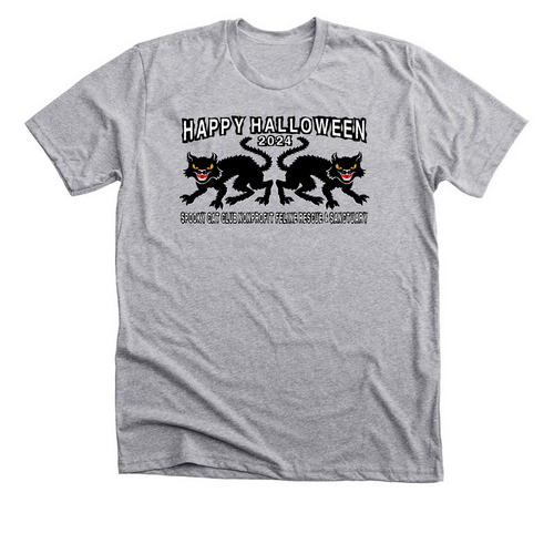 HAPPY HALLOWEEN 2024, a Athletic Heather Premium Unisex Tee