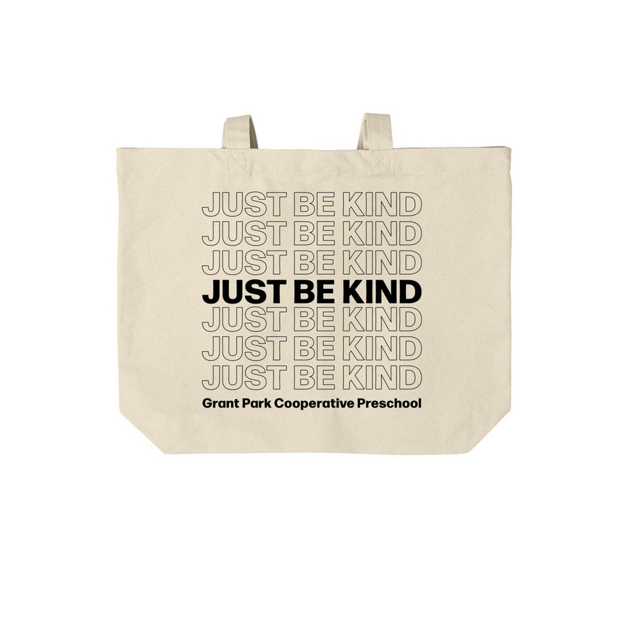 Just Be Kind Tote, a Natural Cotton Canvas Tote Bag