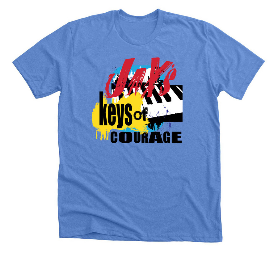 Jax's Keys of Courage, a Heather Columbia Blue Premium Unisex Tee