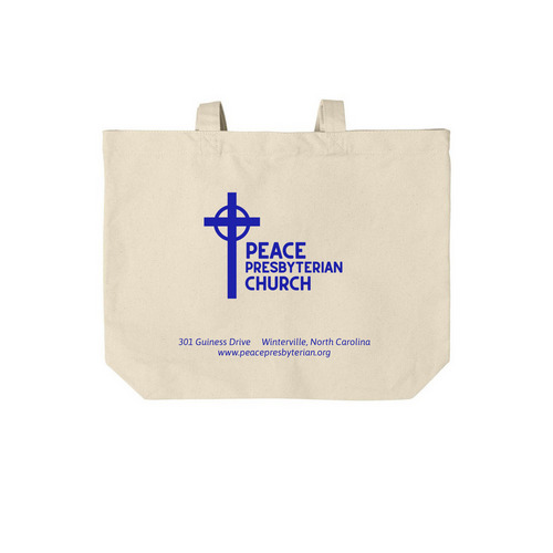 Peace Pres Totes, a Natural Cotton Canvas Tote Bag