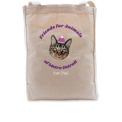 Cat (Tia), a Natural Recycled Cotton Tote Bag
