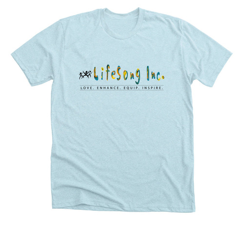 LifeSong Inspire T-Shirt, a Heather Ice Blue Premium Unisex Tee