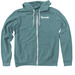 Yavneh Logo (plain), a Heather Deep Teal Zip Up Hoodie