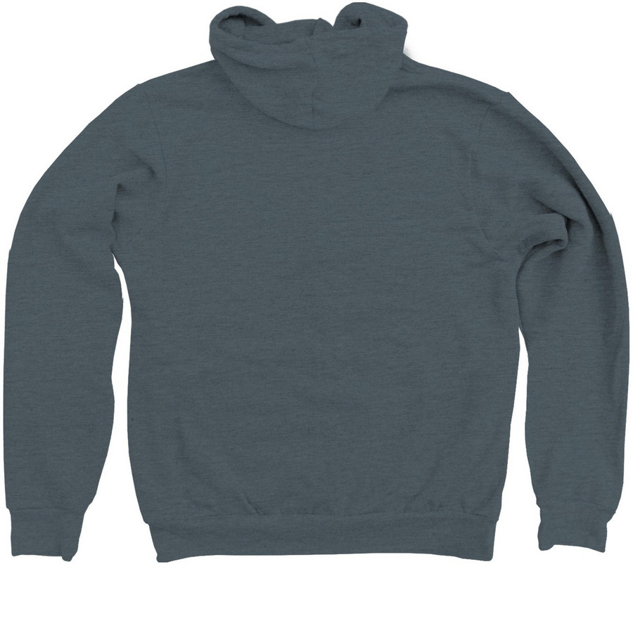 ASAP Zip Hoodie, a Heather Slate Zip Up Hoodie (back-view)