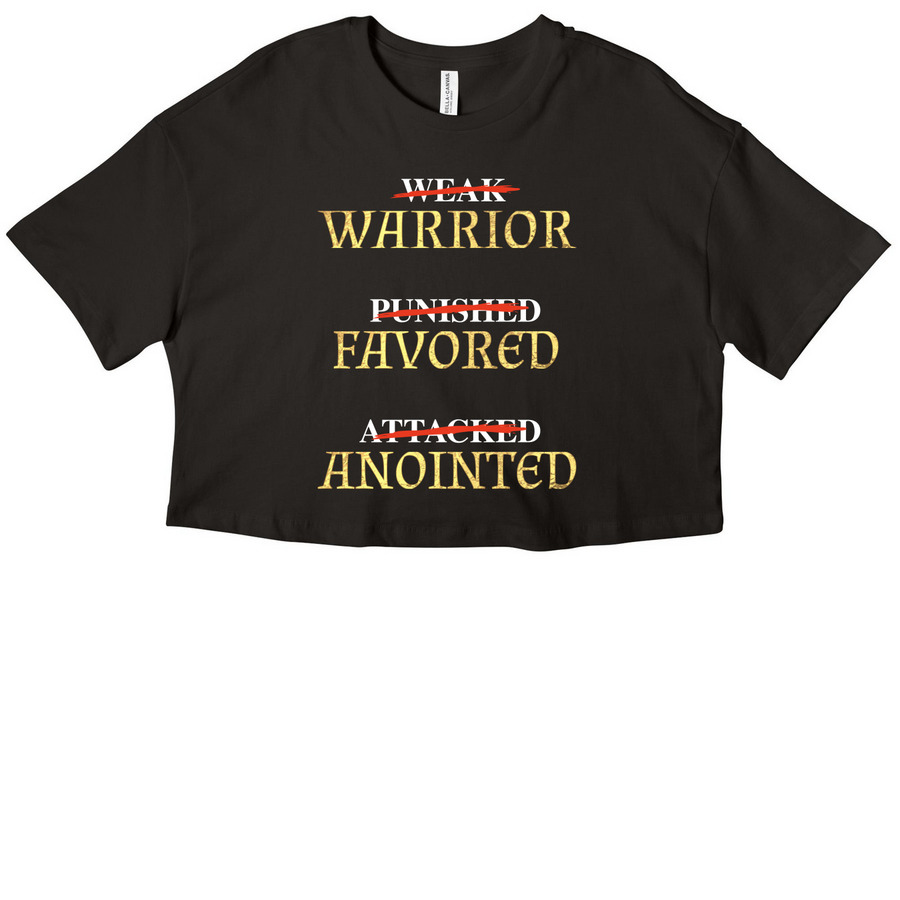 Chosen, Favored, Anointed, a Black Women?s Cropped Cotton Tee