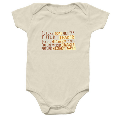 Justice Warrior Onesie, a Natural Infant Onesie