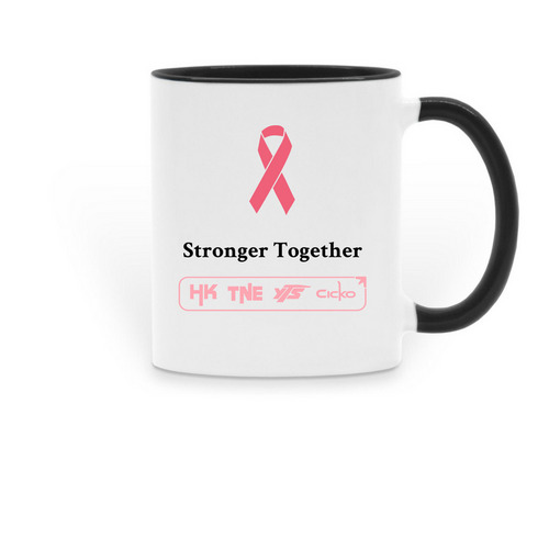 Stronger Together Mug, a Black Two-Tone Ceramic Mug