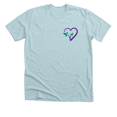I Love Someone, a Heather Ice Blue Premium Unisex Tee