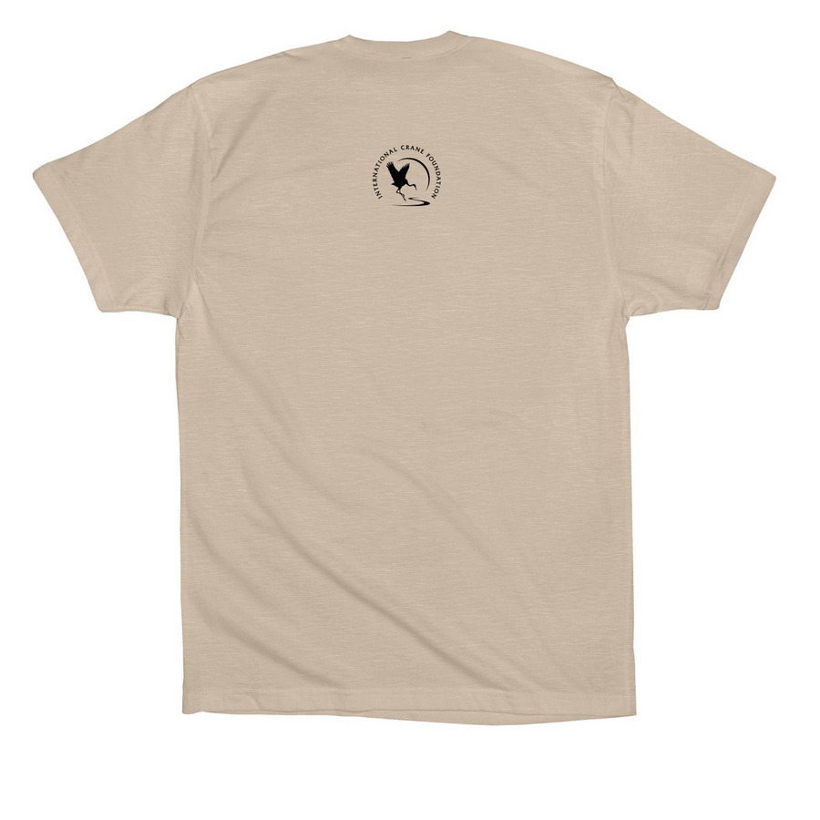 CRANE COUNT LIGHT, a Tan Premium Cotton Tee (back-view)