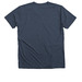 Swoosh Tee (Blues), a Heather Navy Premium V-Neck Tee (back-view)