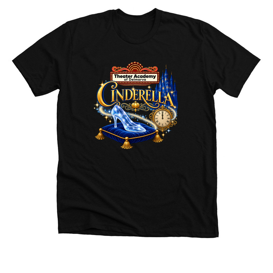 Cinderella, a Solid Black Blend Premium Unisex Tee