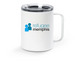 LOVE IS KIND, a White Stainless Steel Travel Mug