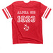 A?? Football Jersey T-shirt, a Vintage Red / White Football Jersey Tee (back-view)