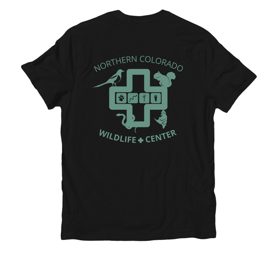 The Classic, a Deep Black Allmade Organic Cotton Unisex Tee (back-view)