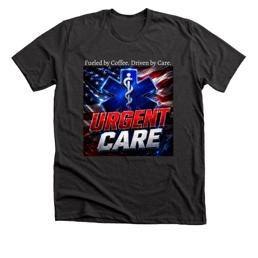 Urgent Care Shirts, a Dark Grey Heather Premium Unisex Tee