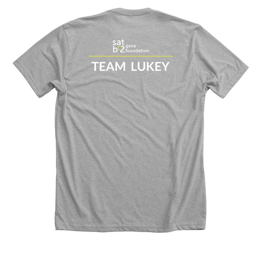 Team Lukey, a Athletic Heather Premium Unisex Tee (back-view)