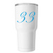 GO ECHO, a White Insulated Tumbler (back-view)