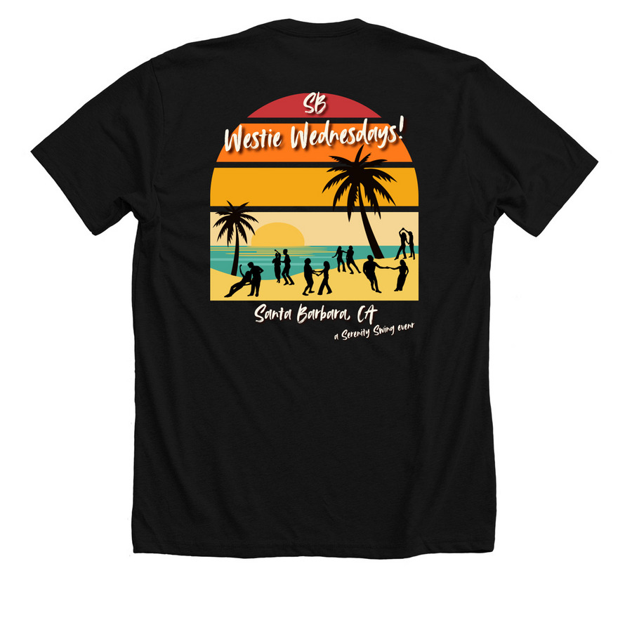 SB Westie Wednesdays - OG Black, a Solid Black Blend Premium Unisex Tee (back-view)