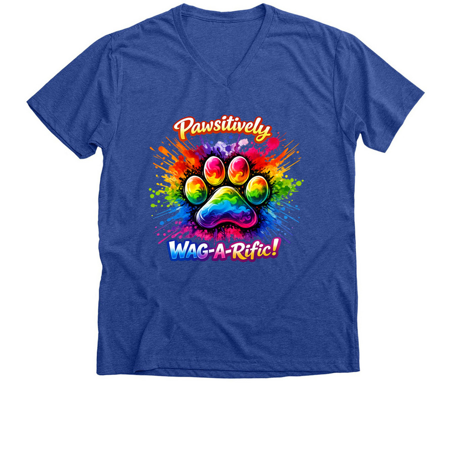 WAG-A-Rific!, a Heather True Royal Premium V-Neck Tee