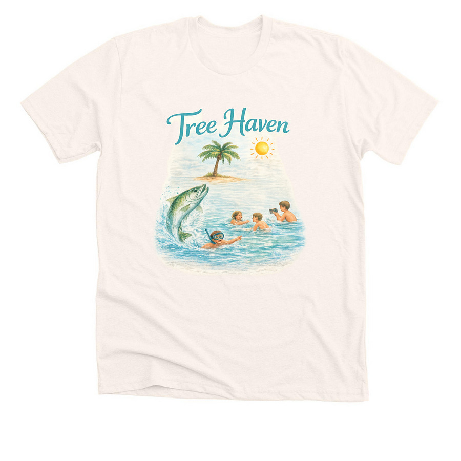 Cecilia's Design, a Heather Natural Premium Unisex Tee