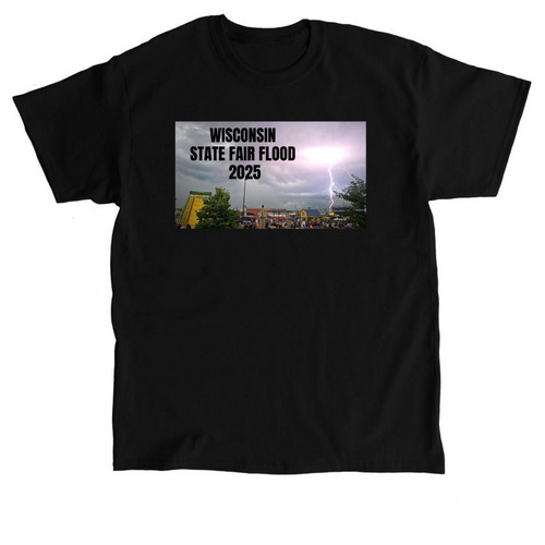 Wisconsin State Fair Flood shirt, a Black Classic Unisex Tee