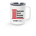 Supreme Court Summer Institute Travel Mug, a White Stainless Steel Travel Mug