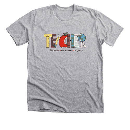 Teacher&nbsp;, a Athletic Heather Premium Unisex Tee
