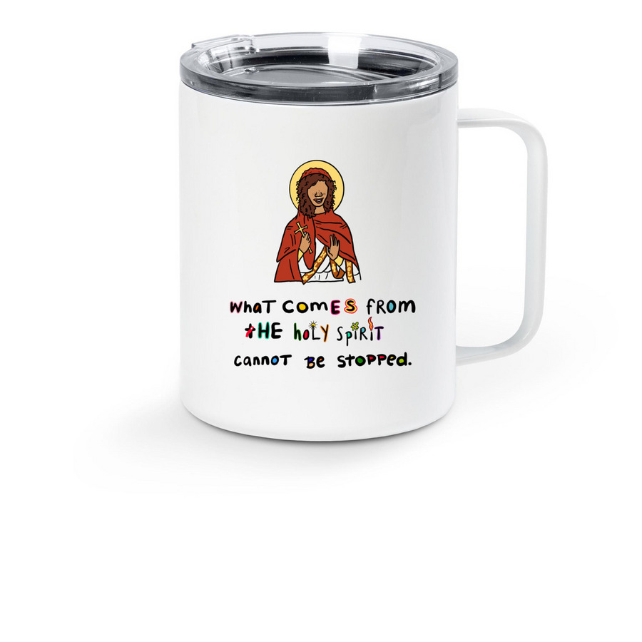 Paragraph 60 Mug - Phoebe, a White Stainless Steel Travel Mug