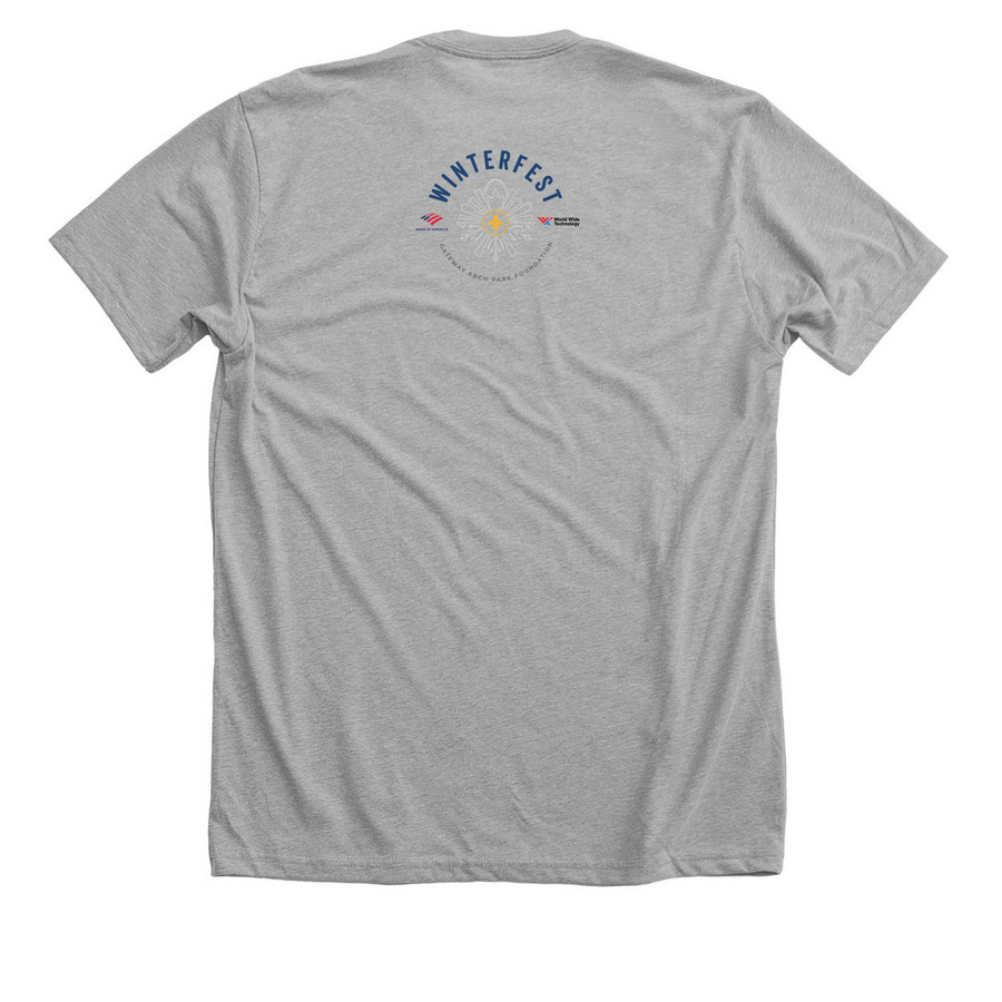 Winterfest - Archie Frost, a Athletic Heather Premium Unisex Tee (back-view)