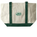 COED Building Tote Bag, a Natural/Forest Large Two-Tone Canvas Tote Bag