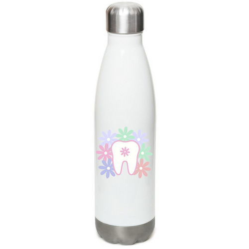 PDS Spring Water Bottle #1, a White Stainless Steel Water Bottle