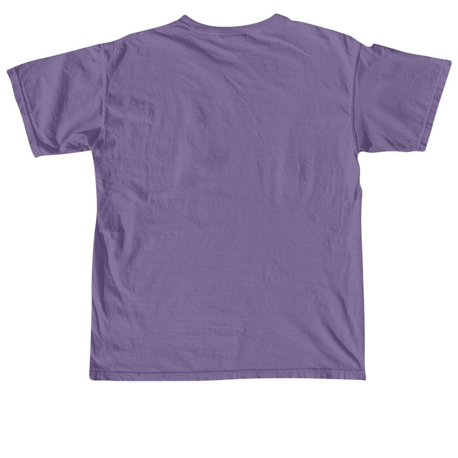 I Adopted From NHS, a Grape Comfort Colors Unisex Tee (back-view)